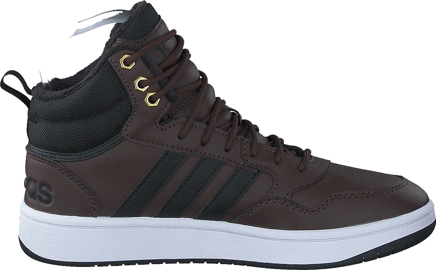 ADIDAS Hoops 3.0 Mid Wtr Brown/cblack/goldmt 4 ADIDAS Hoops 3.0 Mid Wtr Brown/cblack/goldmt - Image 2